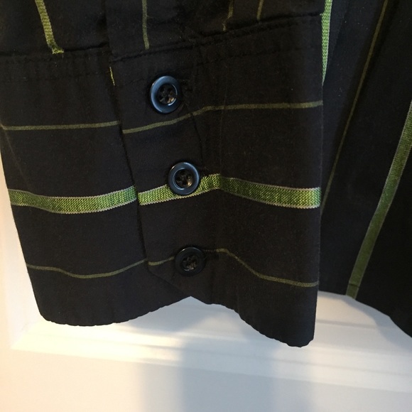 Lane Bryant Black/Green Striped Blouse Size 18/20 - Picture 6 of 7